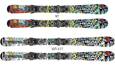 Превью Горные лыжи для начинающих Горные лыжи HEAD Monster Easy JRS + JRS 4.5 GW (31448501)